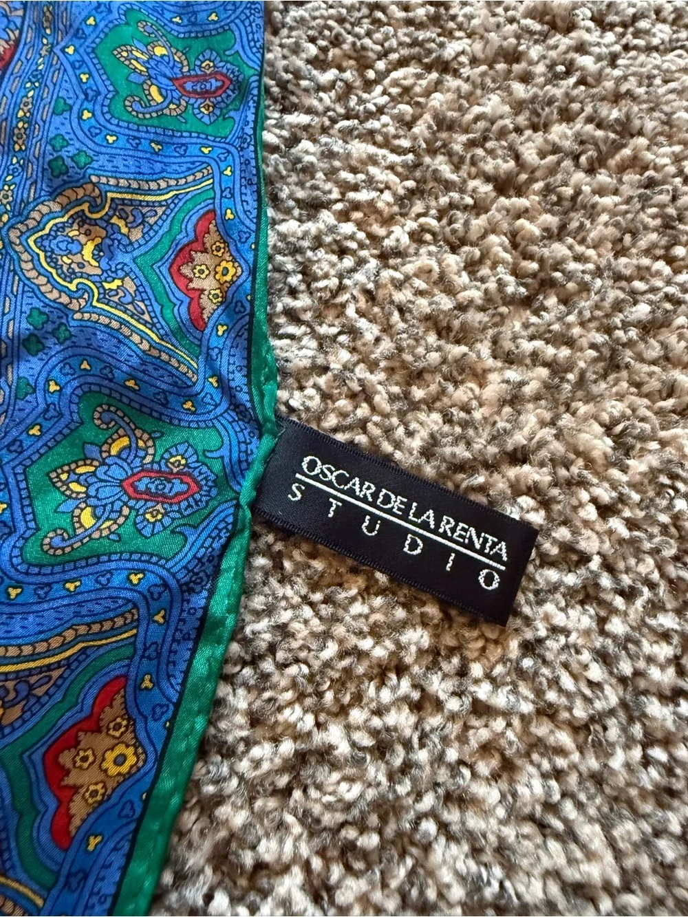 Vintage Oscar De La Renta Silk Scarf